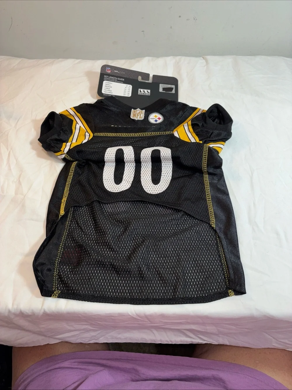 NFL Steelers Black and Gold Pet Jersey - Team Logo